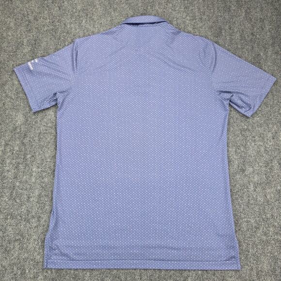 Peter Millar Shirt Mens Medium Blue Martini Glass AOP Summer Comfort Polo Golf - Picture 3 of 16